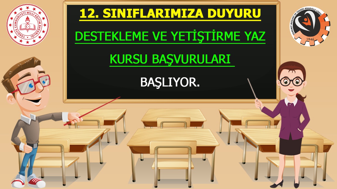 2022-2023 ÖĞRETİM YILI YAZ DÖNEMİ DESTEKLEME VE YETİŞTİRME KURSU BAŞVURULARI BAŞLIYOR.