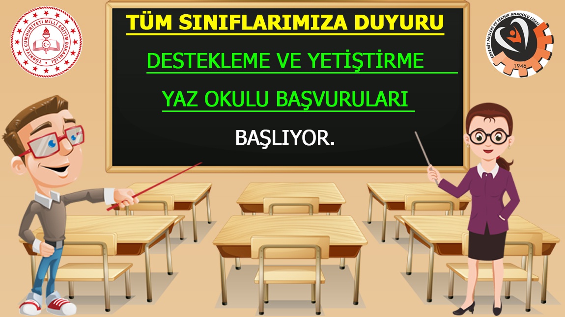 2022-2023 ÖĞRETİM YILI DESTEKLEME VE YETİŞTİRME YAZ DÖNEMİ YAZ OKULU BAŞVURULARI BAŞLIYOR.